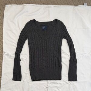 American Eagle Outfitters Charcoal Cable Knit Sweater